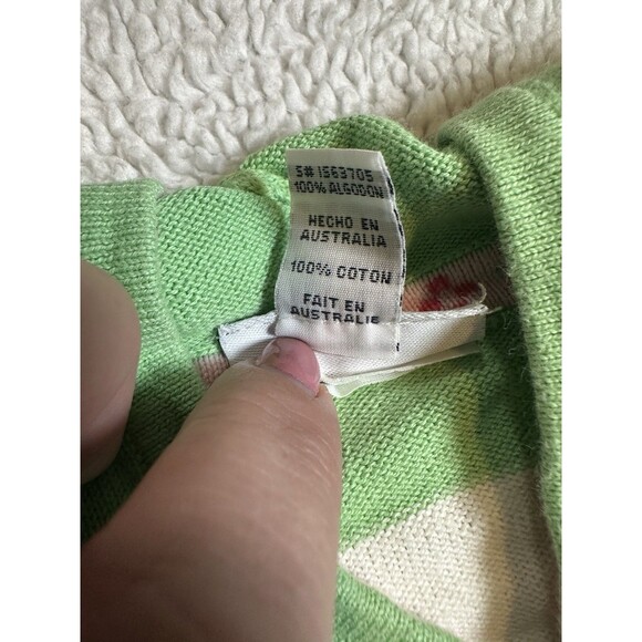 Izod Women’s Mint Green Striped Hoodie Sweater Sz S/P - Picture 5 of 9